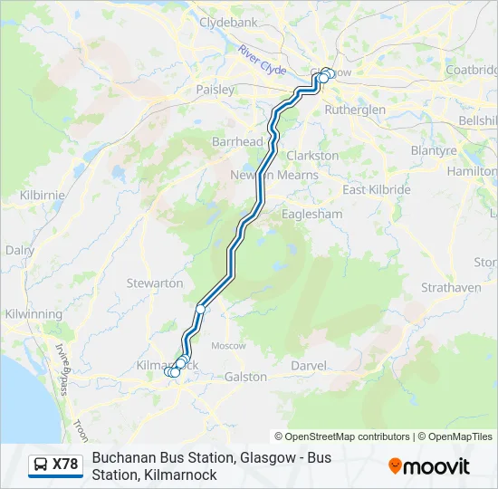 X78 Bus Line Map