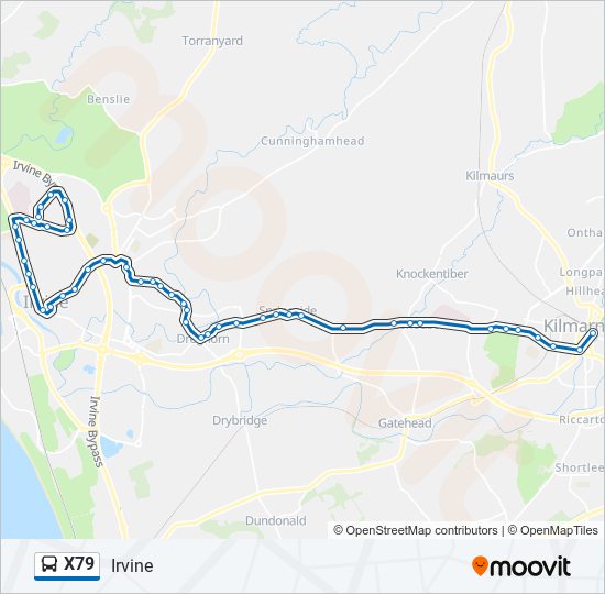 X79 bus Line Map