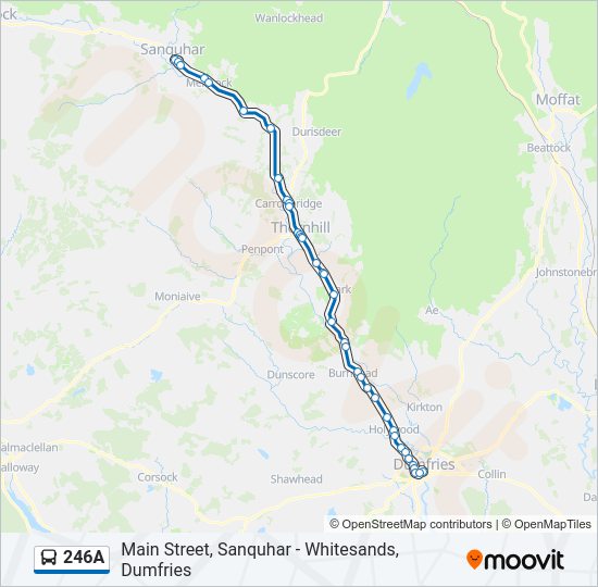 246A Bus Line Map