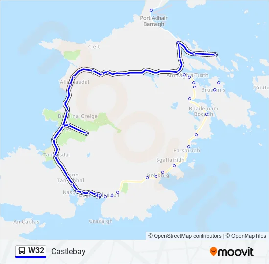 W32 Bus Line Map