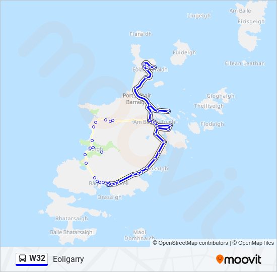 W32 Bus Line Map