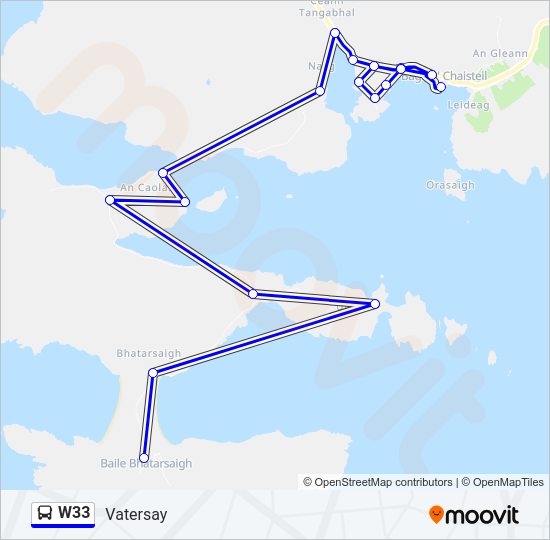 W33 Bus Line Map