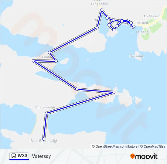 W33 Bus Line Map