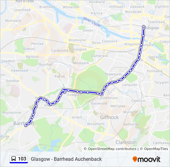 103 Bus Line Map