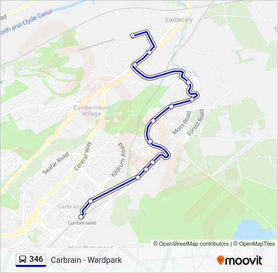 346 Bus Line Map