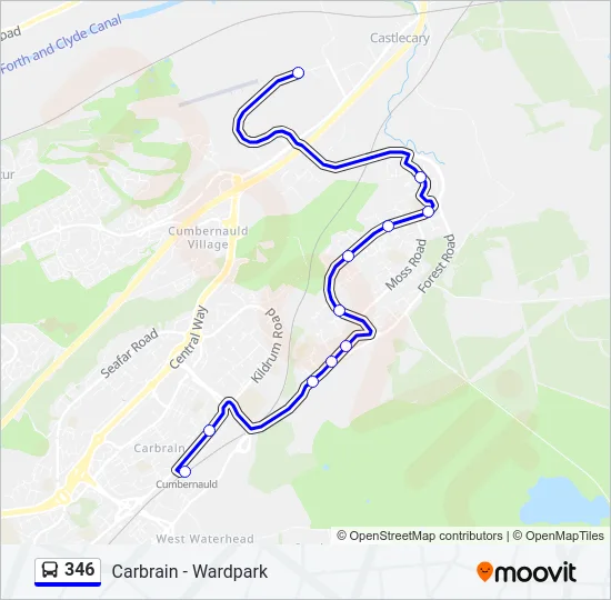 346 Bus Line Map