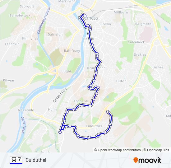 7 bus Line Map