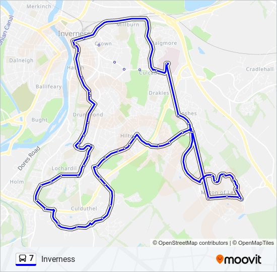 7 Route: Schedules, Stops & Maps - Inverness (Updated)