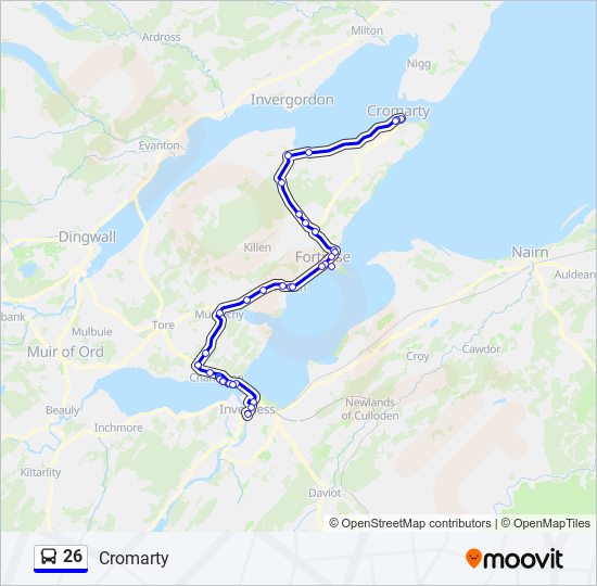 26 bus Line Map