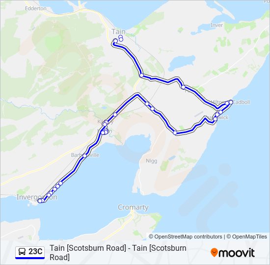 23C bus Line Map