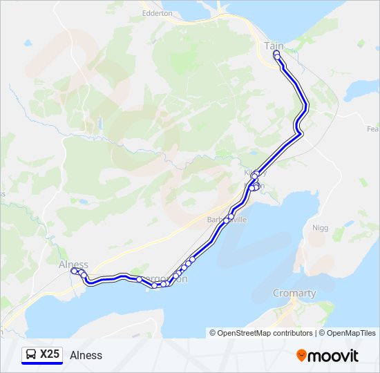 X25  Line Map