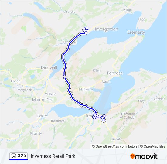 X25  Line Map