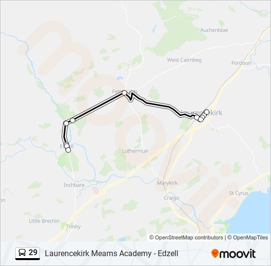 Directions To Route 29 29 Route: Schedules, Stops & Maps - Edzell (Updated)