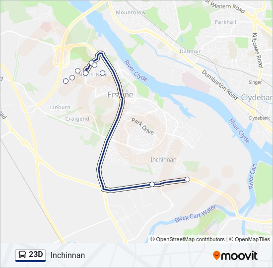 23D Bus Line Map