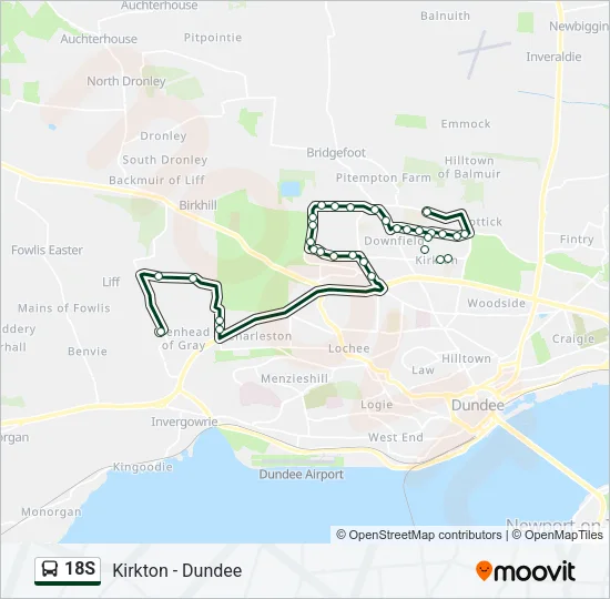 18S Bus Line Map