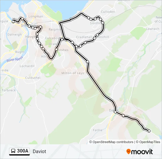 300A Bus Line Map