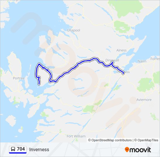 704 Bus Line Map