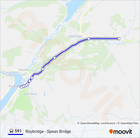 591 Bus Line Map