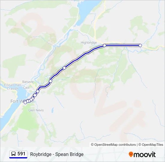 591 Bus Line Map
