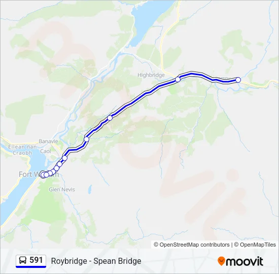 591 Bus Line Map