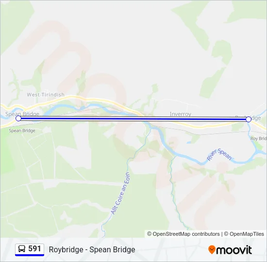 591 Bus Line Map