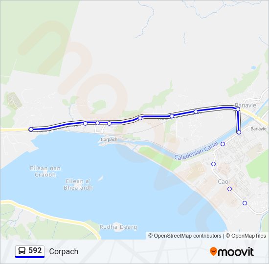 592 Bus Line Map