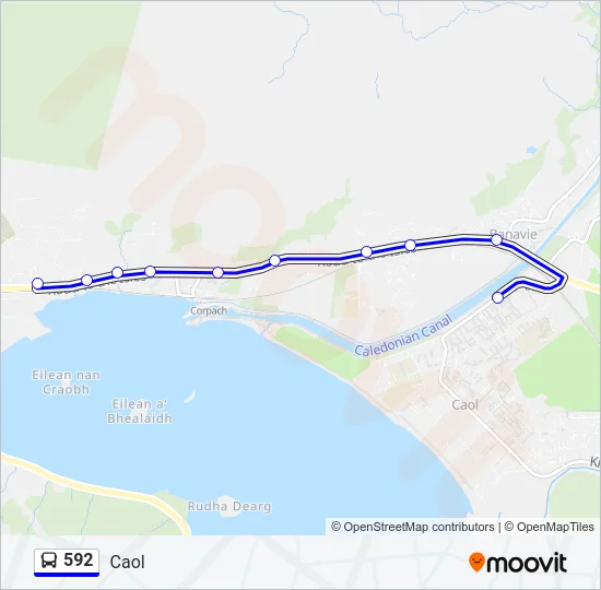 592 Bus Line Map