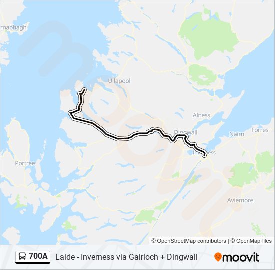 700A Bus Line Map