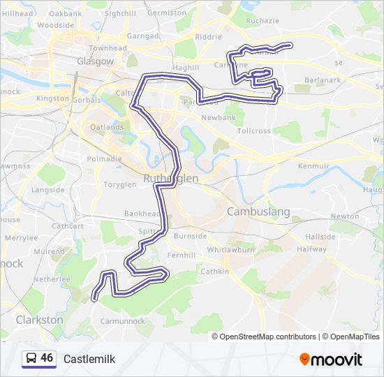 46 Bus Line Map