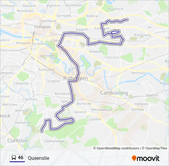 46 Bus Line Map