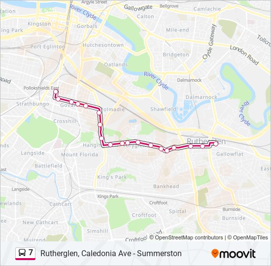 number 7 bus route glasgow