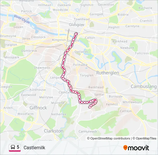 5 Bus Line Map