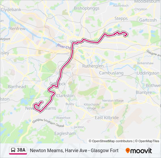 38A Bus Line Map