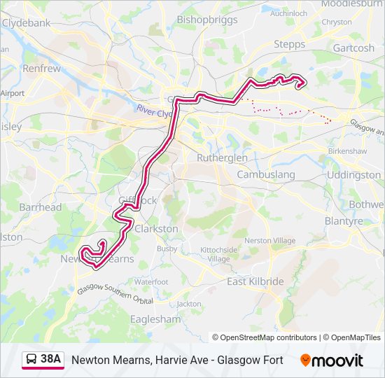 38A Bus Line Map