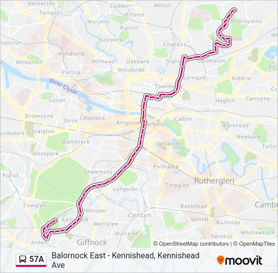 57A Bus Line Map