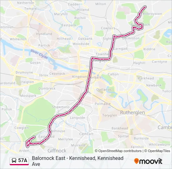 57A Bus Line Map