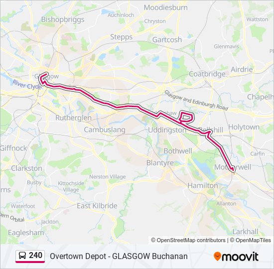 Bus 240 Route Map 240 Route: Schedules, Stops & Maps - Motherwell (Updated)