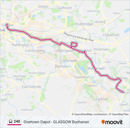 Bus 240 Route Map 240 Route: Schedules, Stops & Maps - Glasgow (Updated)