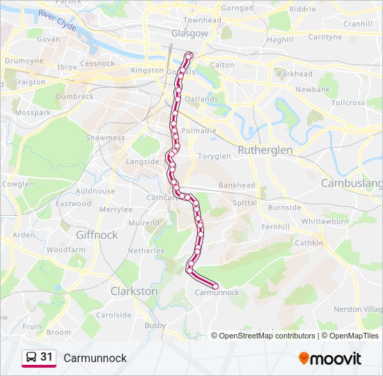 31 Bus Line Map