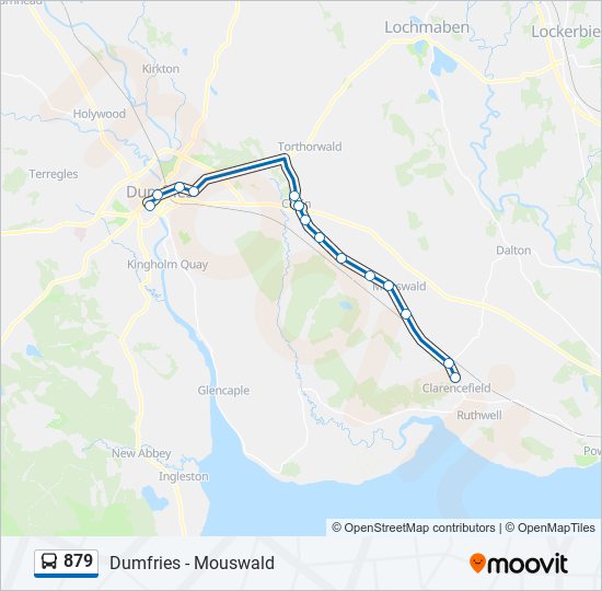 879 bus Line Map