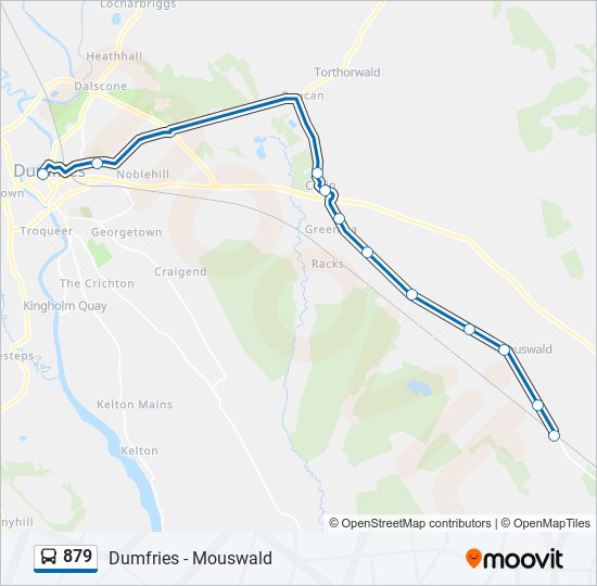 879 bus Line Map