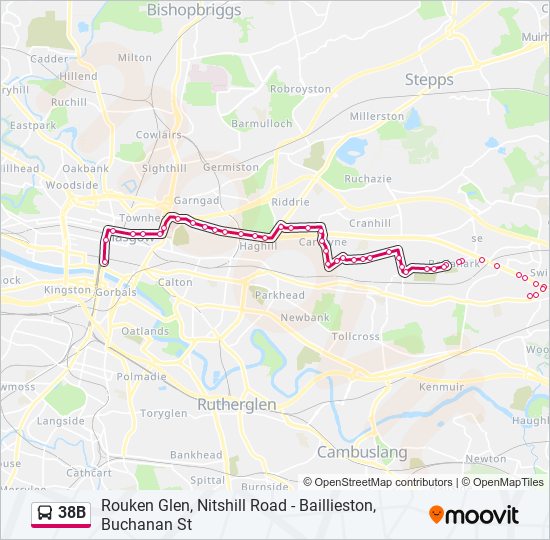 38b Route Schedules, Stops & Maps Glasgow (Updated)