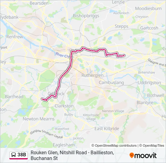 38B Bus Line Map