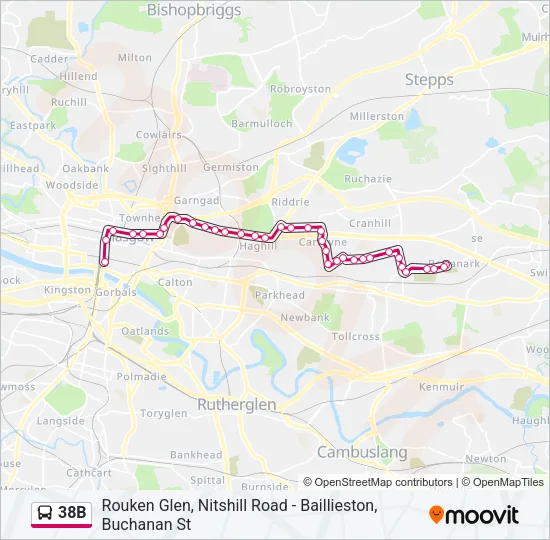 38B Bus Line Map