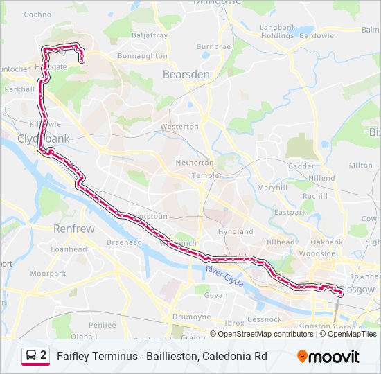 Bus 2 Route Map 2 Route: Schedules, Stops & Maps - Glasgow (Updated)