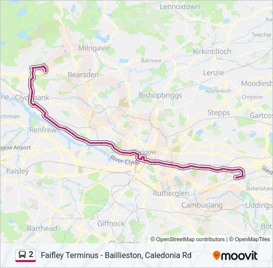 2 Bus Line Map