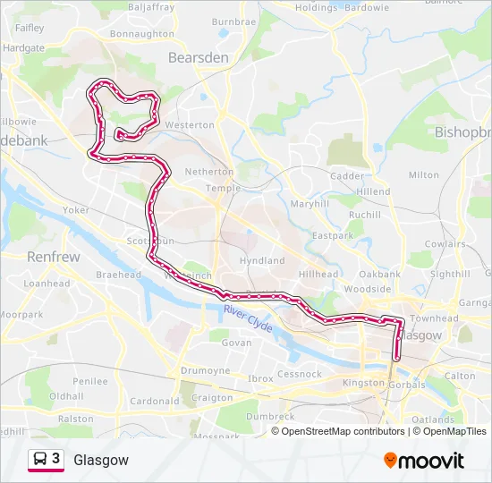 3 Bus Line Map