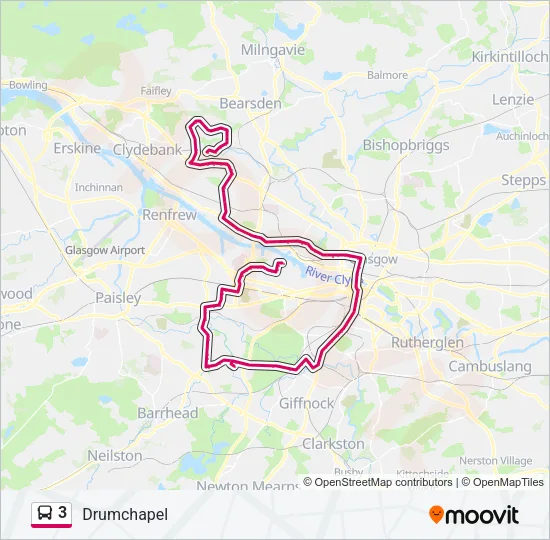 3 Bus Line Map