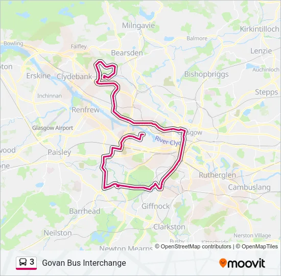 3 Bus Line Map