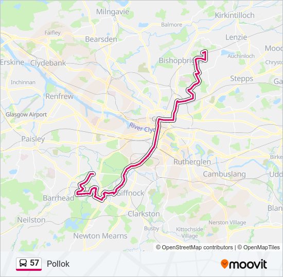 57 Route: Schedules, Stops & Maps - Pollok (Updated)